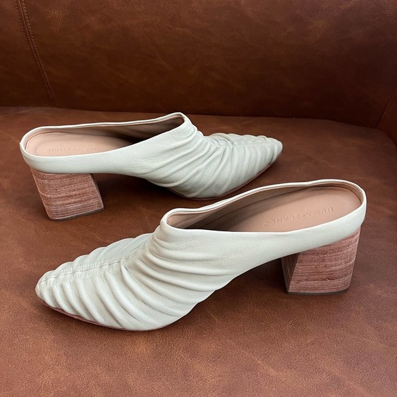 Lovely Huma Blanco mules, organic shaped elegance - Picture 6 of 10